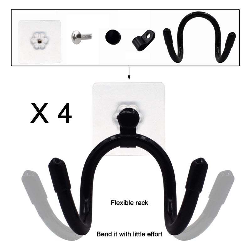 YYST Self â€“Adhesive Game Controller Wall Mount Storage Organizer Hanger Compatible with PS/Xbox/Series X Controller, Pro Controller Game Controller , Headphone , Cables ,etc- 4/PK - Image 2